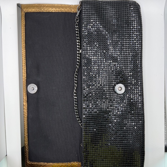 BCBG MaxAzria Copper and Black Clutch w/ Chain Strap - Picture 3 of 7